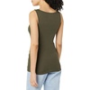 Amazon Essentials Women’s Slim Fit Square Neck Ribbed Tank Tops with Stretch, Pack of 2(Dark Olive / Black)