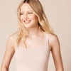 Amazon Essentials Women’s Slim Fit Square Neck Ribbed Tank Tops with Stretch, Pack of 2(Light Beige/Light Beige)
