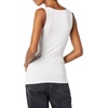 Amazon Essentials Women’s Slim Fit Square Neck Ribbed Tank Tops with Stretch, Pack of 2(White/Dark Pink)