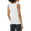 Amazon Essentials Women’s Slim Fit Square Neck Ribbed Tank Tops with Stretch, Pack of 2(White/White)