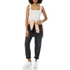 Amazon Essentials Women’s Slim Fit Square Neck Ribbed Tank Tops with Stretch, Pack of 2(White/White)