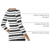 Amazon Essentials Women’s Slim-Fit 3/4 Sleeve Boat Neck Tops Cotton Modal T-Shirt(Black-white Bold Stripe)