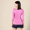 Amazon Essentials Women’s Slim-Fit 3/4 Sleeve Boat Neck Tops Cotton Modal T-Shirt(Bright Pink)