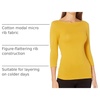 Amazon Essentials Women’s Slim-Fit 3/4 Sleeve Boat Neck Tops Cotton Modal T-Shirt(Gold)
