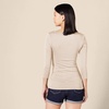 Amazon Essentials Women’s Slim-Fit 3/4 Sleeve Boat Neck Tops Cotton Modal T-Shirt(Oatmeal Heather)