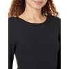 Amazon Essentials Women’s Slim-Fit Long Sleeve Rib Knit Crew Neck Top, Pack of 2(Eggshell White/Black)