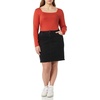 Amazon Essentials Women’s Slim-Fit Long Sleeve Square Neck T-Shirt, Stretchy Cotton Modal(Brick Red)
