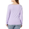 Amazon Essentials Women’s Slim-Fit Long Sleeve Square Neck T-Shirt, Stretchy Cotton Modal(Lavender)