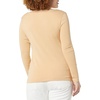 Amazon Essentials Women’s Slim-Fit Long Sleeve Square Neck T-Shirt, Stretchy Cotton Modal(Light Camel)