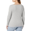 Amazon Essentials Women’s Slim-Fit Long Sleeve Square Neck T-Shirt, Stretchy Cotton Modal(Light Grey Heather)