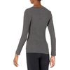 Amazon Essentials Women’s Slim-Fit Long Sleeve V-Neck Knit Rib Shirts (Available in Plus Size), Pack of 2(Black/Charcoal Heather)