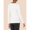 Amazon Essentials Women’s Slim-Fit Long Sleeve V-Neck Knit Rib Shirts (Available in Plus Size), Pack of 2(White)