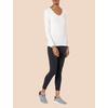 Amazon Essentials Women’s Slim-Fit Long Sleeve V-Neck Knit Rib Shirts (Available in Plus Size), Pack of 2(White)