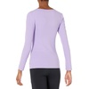 Amazon Essentials Women’s Slim-Fit Long Sleeve V-Neck Knit Rib Shirts (Available in Plus Size), Pack of 2(White/Purple)