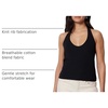 Amazon Essentials Women’s Slim-Fit Ribbed Halter Top(Black)