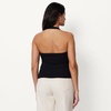 Amazon Essentials Women’s Slim-Fit Ribbed Halter Top(Black)