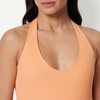 Amazon Essentials Women’s Slim-Fit Ribbed Halter Top(Coral Orange)