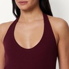 Amazon Essentials Women’s Slim-Fit Ribbed Halter Top(Dark Burgundy)
