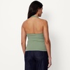 Amazon Essentials Women’s Slim-Fit Ribbed Halter Top(Sage Green)