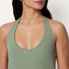 Amazon Essentials Women’s Slim-Fit Ribbed Halter Top(Sage Green)