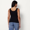 Amazon Essentials Women’s Slim-Fit Ribbed Henley Tank(Black)