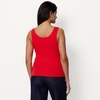 Amazon Essentials Women’s Slim-Fit Ribbed Henley Tank(Red)