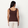 Amazon Essentials Women’s Slim-Fit Ribbed Henley Tank(Rich Hazel)