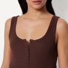 Amazon Essentials Women’s Slim-Fit Ribbed Henley Tank(Rich Hazel)