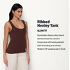 Amazon Essentials Women’s Slim-Fit Ribbed Henley Tank(Rich Hazel)