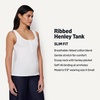 Amazon Essentials Women’s Slim-Fit Ribbed Henley Tank(White)