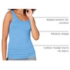 Amazon Essentials Women’s Slim-Fit Ribbed Scoop Neck Tank Tops, Pack of 2(Aqua Blue/French Blue)
