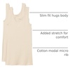 Amazon Essentials Women’s Slim-Fit Ribbed Scoop Neck Tank Tops, Pack of 2(Beige)