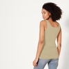 Amazon Essentials Women’s Slim-Fit Ribbed Scoop Neck Tank Tops, Pack of 2(Beige)