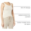 Amazon Essentials Women’s Slim-Fit Ribbed Scoop Neck Tank Tops, Pack of 2(Beige/Dusted Pearl)