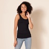 Amazon Essentials Women’s Slim-Fit Ribbed Scoop Neck Tank Tops, Pack of 2(Black)
