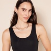 Amazon Essentials Women’s Slim-Fit Ribbed Scoop Neck Tank Tops, Pack of 2(Black/Olive)