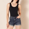 Amazon Essentials Women’s Slim-Fit Ribbed Scoop Neck Tank Tops, Pack of 2(Black/Olive)