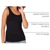 Amazon Essentials Women’s Slim-Fit Ribbed Scoop Neck Tank Tops, Pack of 2(Black/White Stripe)