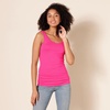 Amazon Essentials Women’s Slim-Fit Ribbed Scoop Neck Tank Tops, Pack of 2(Bright Pink/Grey Heather)