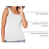Amazon Essentials Women’s Slim-Fit Ribbed Scoop Neck Tank Tops, Pack of 2(Bright Pink/White)