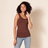 Amazon Essentials Women’s Slim-Fit Ribbed Scoop Neck Tank Tops, Pack of 2(Brown)