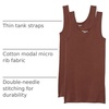 Amazon Essentials Women’s Slim-Fit Ribbed Scoop Neck Tank Tops, Pack of 2(Brown)