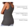 Amazon Essentials Women’s Slim-Fit Ribbed Scoop Neck Tank Tops, Pack of 2(Burgundy/Charcoal Heather)