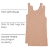 Amazon Essentials Women’s Slim-Fit Ribbed Scoop Neck Tank Tops, Pack of 2(Camel)
