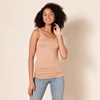 Amazon Essentials Women’s Slim-Fit Ribbed Scoop Neck Tank Tops, Pack of 2(Camel)