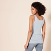 Amazon Essentials Women’s Slim-Fit Ribbed Scoop Neck Tank Tops, Pack of 2(Charcoal Heather/Ice Blue Heather)