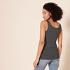 Amazon Essentials Women’s Slim-Fit Ribbed Scoop Neck Tank Tops, Pack of 2(Charcoal/Grey Heather Stripe)