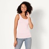 Amazon Essentials Women’s Slim-Fit Ribbed Scoop Neck Tank Tops, Pack of 2(Coral Pink/Light Pink)