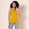 Amazon Essentials Women’s Slim-Fit Ribbed Scoop Neck Tank Tops, Pack of 2(Dark Olive/Dark Golden Yellow)