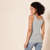 Amazon Essentials Women’s Slim-Fit Ribbed Scoop Neck Tank Tops, Pack of 2(Light Grey Heather)